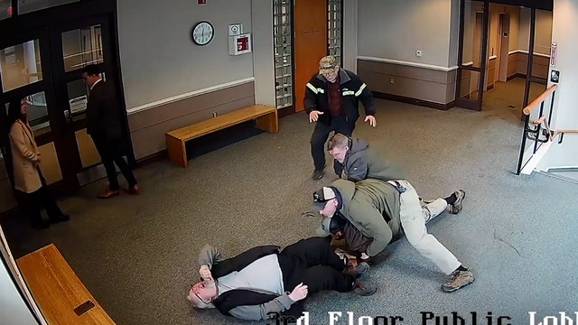 Watch: Federal agents tackle man in courthouse, knock over bystander
