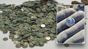 Man stumbles across hoard of priceless coins while out for nature walk: 'Face to face with history'