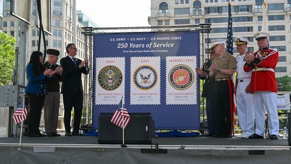 USPS unveils 'Forever' stamps honoring 250 years of US military service