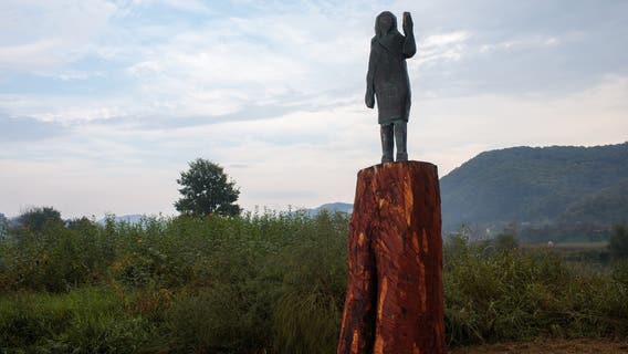 Melania Trump statue stolen from hometown after first one torched