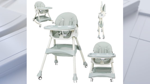 High chairs sold on Amazon recalled for fall and entrapment risk