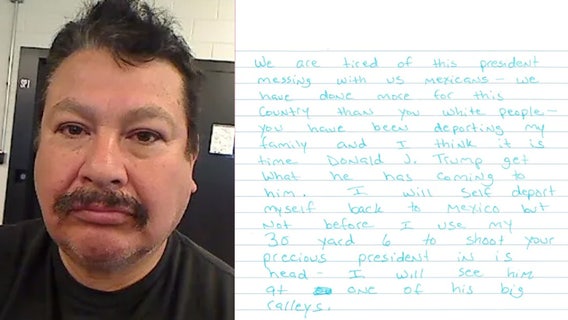 Man threatened to shoot Trump in head "for messing with us Mexicans," ICE says