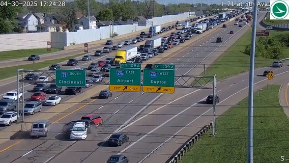 Watch: Driver stops on interstate after missing exit, causing multi-car pileup, then leaves