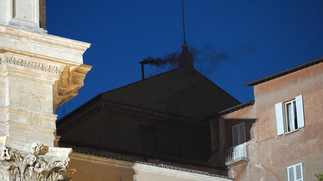 Conclave latest: Black smoke rises from chimney - no pope elected on Day 1