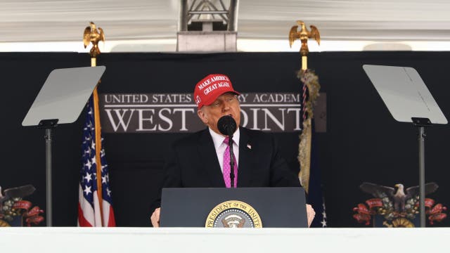 Trump delivers commencement address at West Point