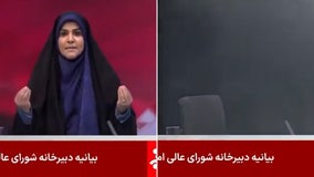 Watch: Iranian state TV anchor ducks for cover amid Israeli airstrike