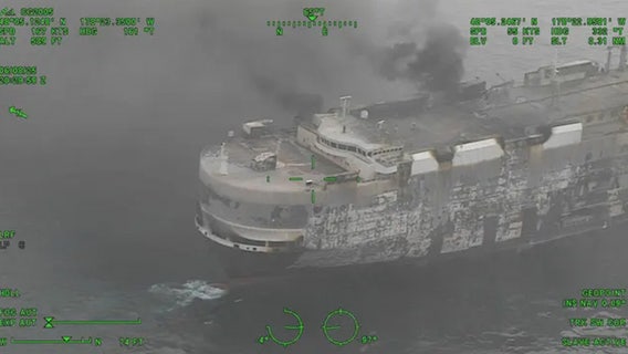 Cargo ship carrying thousands of vehicles sinks off coast of Alaska