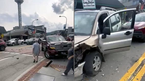 Gatlinburg accident: Chaos downtown as multiple cars crash, injuring 6