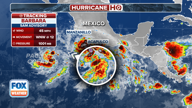 Tropical Storm Barbara could become season’s 1st Eastern Pacific hurricane