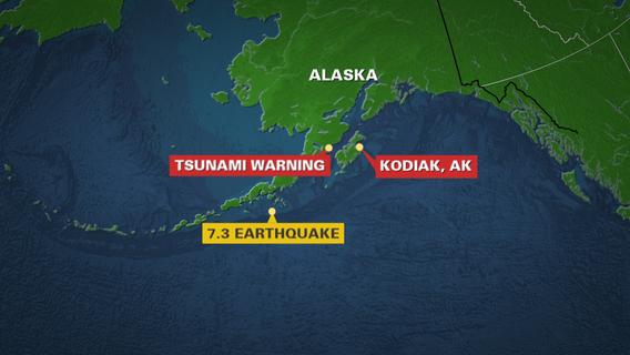 Tsunami warning downgraded to advisory after 7.3 earthquake rocks Alaska coast