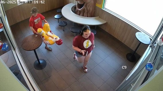 ‘McNapping’ caught on camera: Ronald McDonald statue stolen from restaurant