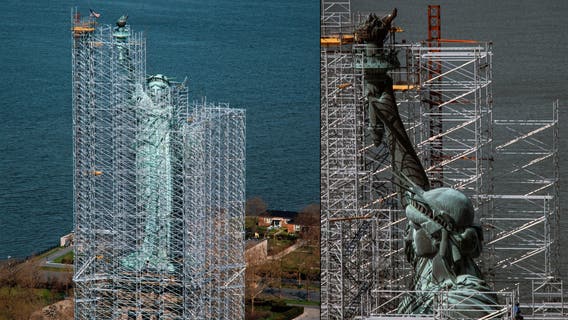 Remember when? Statue of Liberty restorations in 1986