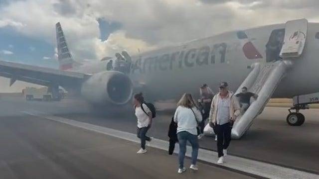 American Airlines plane evacuated after landing gear fails