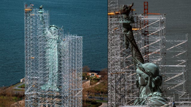 Remember when? Statue of Liberty restorations in 1986