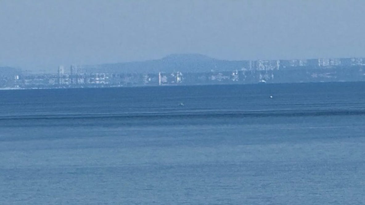 Canadian skyline appears scrambled due to spooky mirage