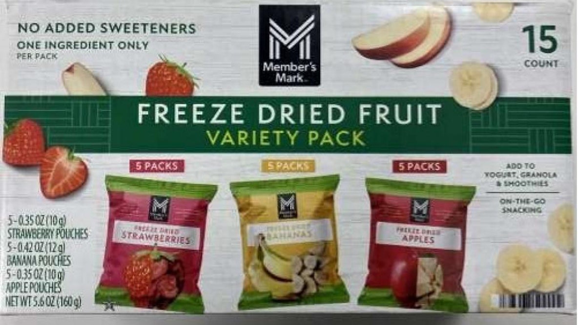Freeze-dried fruit packs, sold in 43 states, recalled over listeria concerns