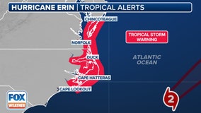 Hurricane Erin slams North Carolina, Virginia coasts with strong winds, powerful waves, dangerous rip currents