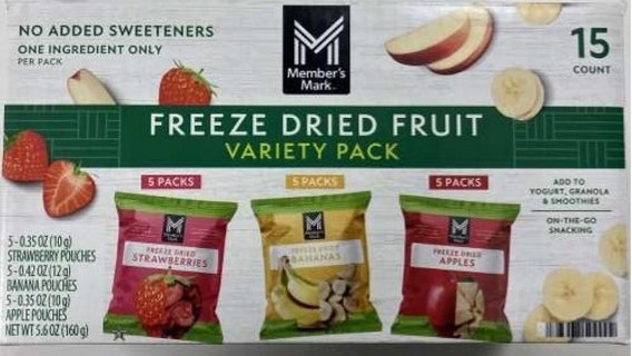 Freeze-dried fruit packs, sold in 43 states, recalled over listeria concerns