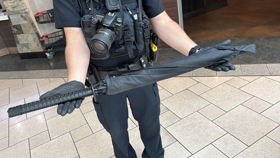See it: Umbrella mistaken for assault rifle sparks mall lockdown