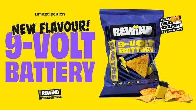 Battery-flavored chips that taste like 'licking a 9-volt' target millennials hungry for '90s nostalgia