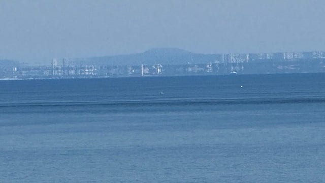 Canadian skyline appears scrambled due to spooky mirage