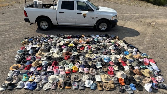 Hats Off: Yellowstone shows off hundreds of caps blown into hot springs this year