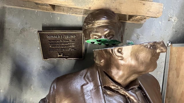 Statue of Donald Trump and Jeffrey Epstein removed from National Mall after less than a day