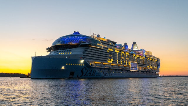 World's largest cruise ship sets sail on its maiden voyage