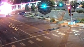 Watch: Car immediately bursts into flames after street-racing crash