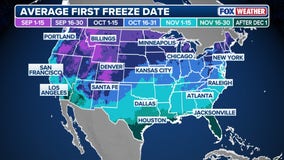 Here’s when to expect the first freeze of the season