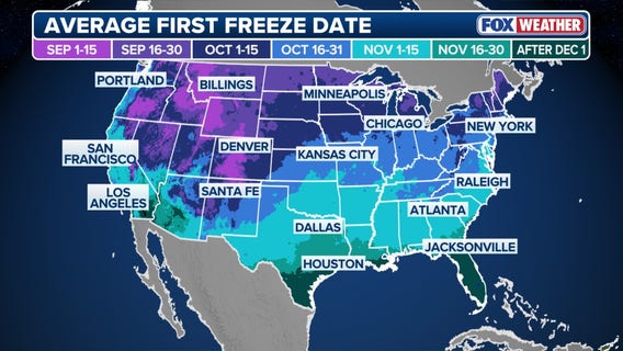 Here’s when to expect the first freeze of the season