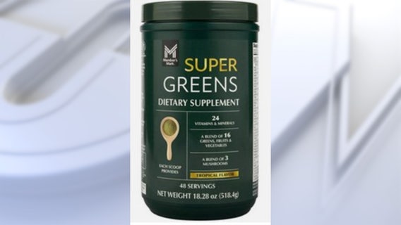 Recall: Super greens powder supplements sold at Sam's Club linked to salmonella outbreak