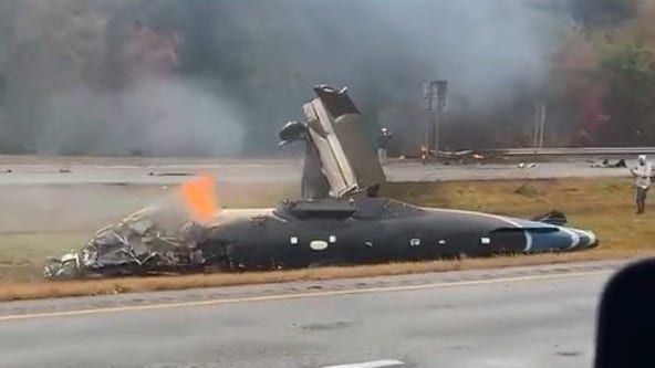 Husband, wife killed in fiery plane crash on Massachusetts highway