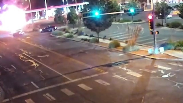 Watch: Car immediately bursts into flames after street-racing crash