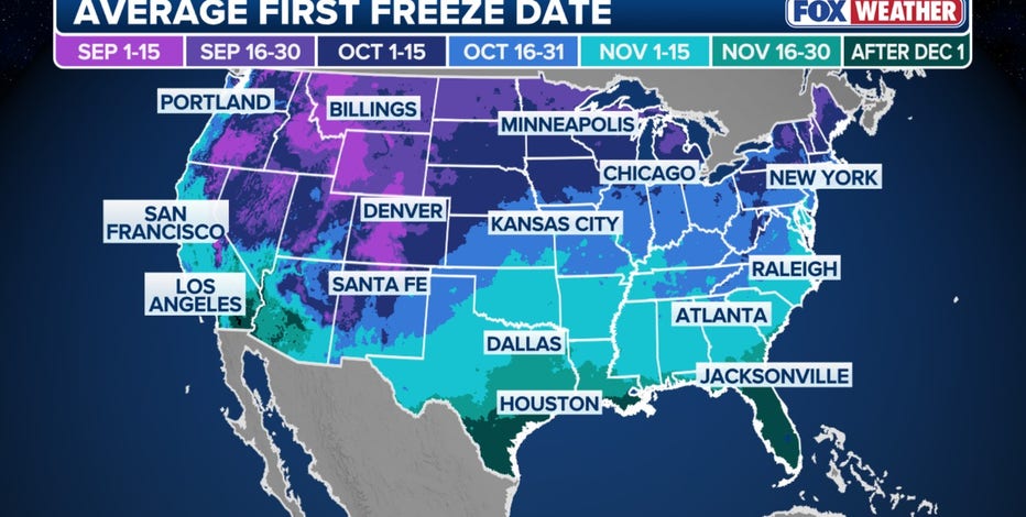 Here’s when to expect the first freeze of the season