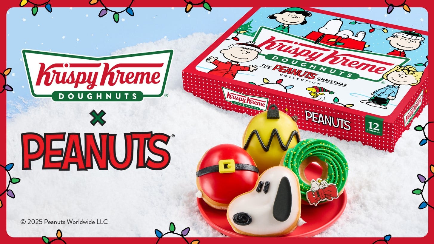 Krispy Kreme marks Peanuts’ 75th anniversary with three limited-edition doughnuts