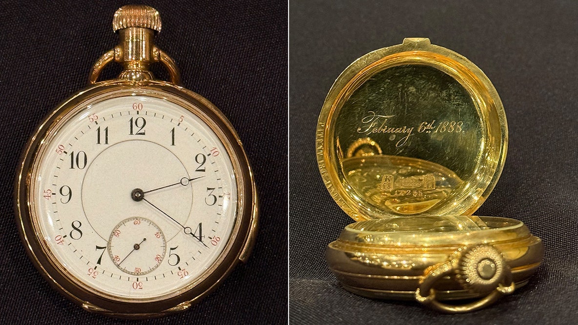 Pocket watch belonging to couple who died together on Titanic sells for $2.3M