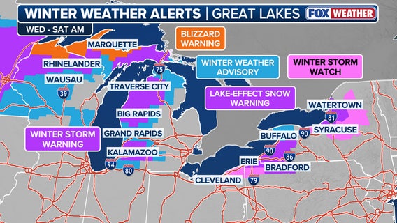 White Thanksgiving: Powerful snowstorm prompts blizzard warnings, dangerous whiteout conditions