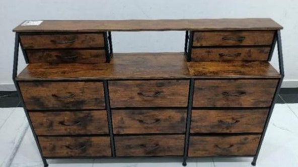 Dressers sold on Amazon recalled due to tip-over, injury risk, CPSC says