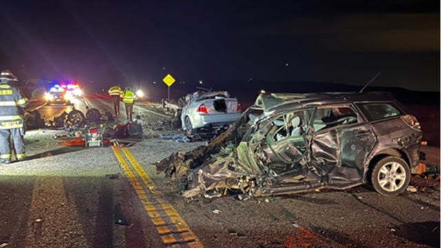 Driver of stolen car rolls into oncoming traffic on Colorado highway killing 5, including 3 children