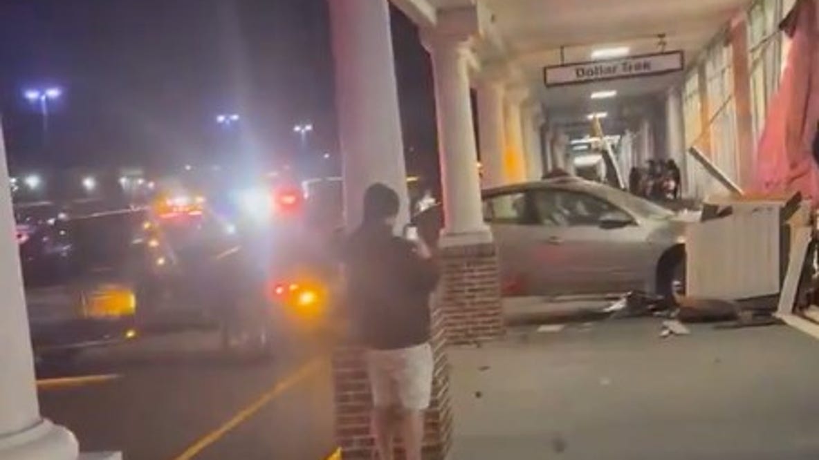 Car smashes into Massachusetts Dollar Tree; Elderly driver suffers minor injuries