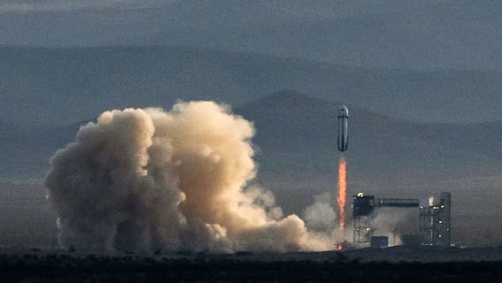 Blue Origin's historic rocket launch scrubbed Thursday