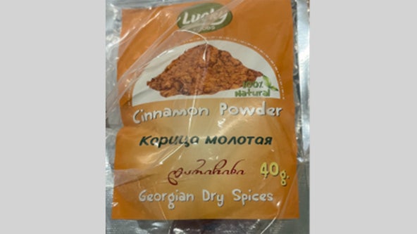 Cinnamon powder sold in several states recalled due to possible lead contamination