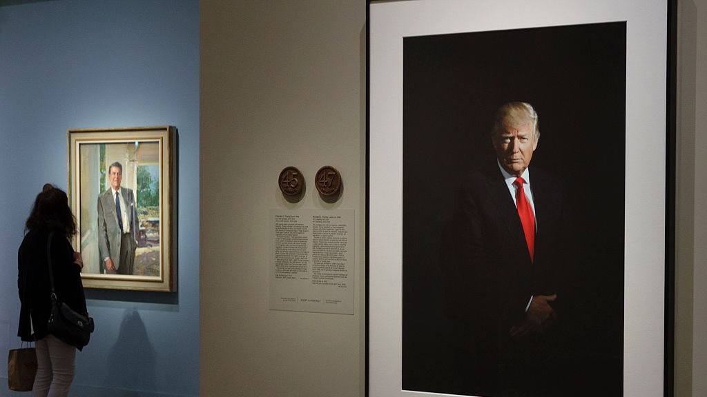 Smithsonian removes impeachment references from Trump portrait display