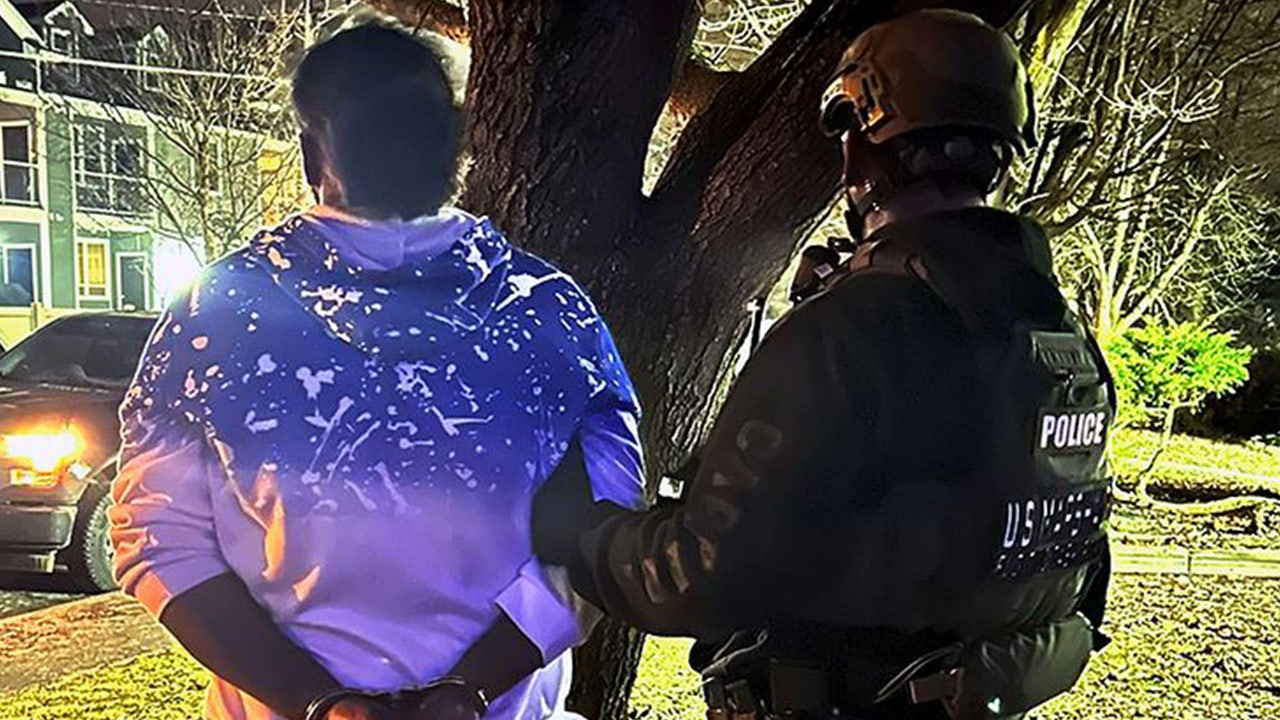 Fugitive hides under bed before US Marshals take him into custody