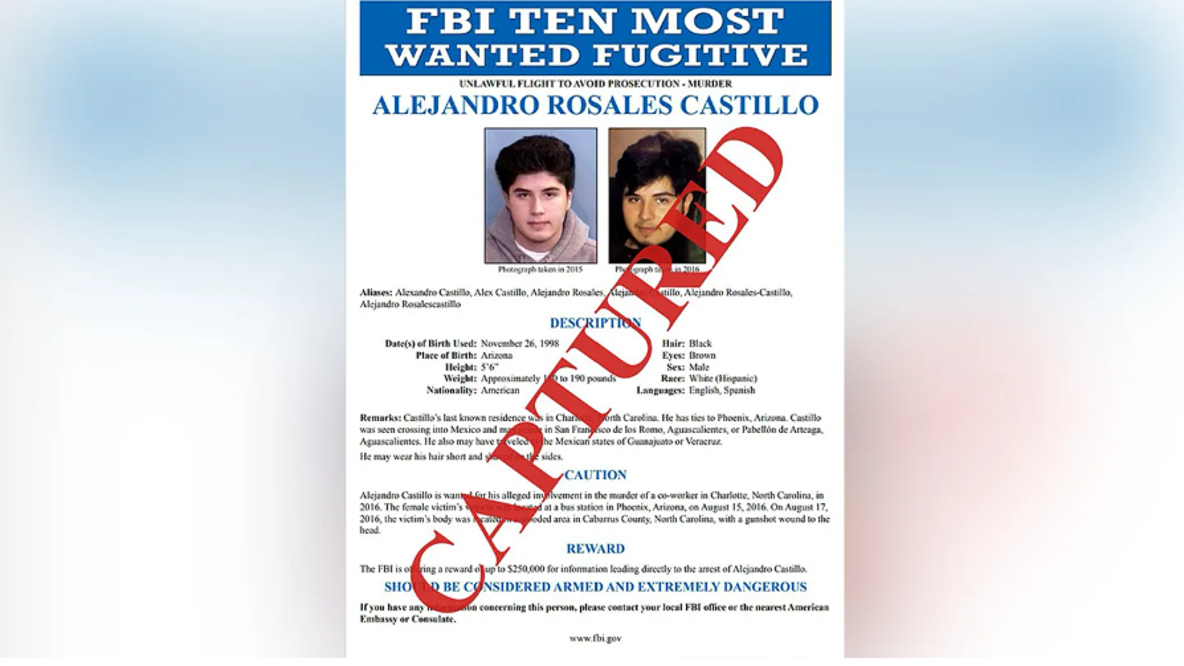 FBI captures Top Ten Most Wanted fugitive in Mexico sought over 2016 murder of NC co-worker