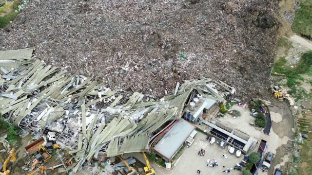 Landfill collapse in Philippines leaves 2 people dead, dozens missing