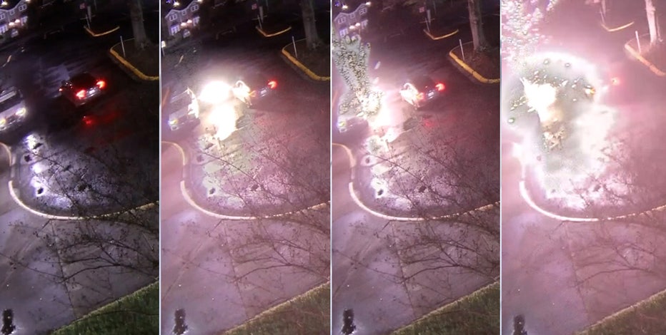 Video shows police officer ambushed in patrol car in explosion of gunfire; suspect found dead after shootout