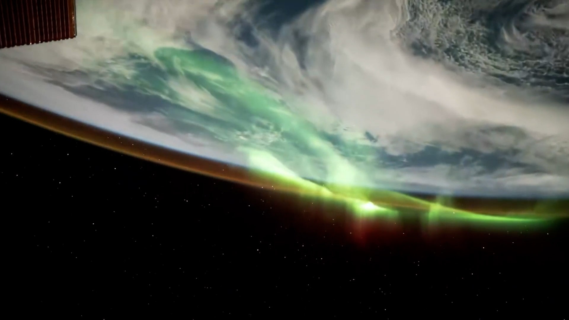 Watch: Green auroras ripple over Earth from orbit, creating dazzling glow
