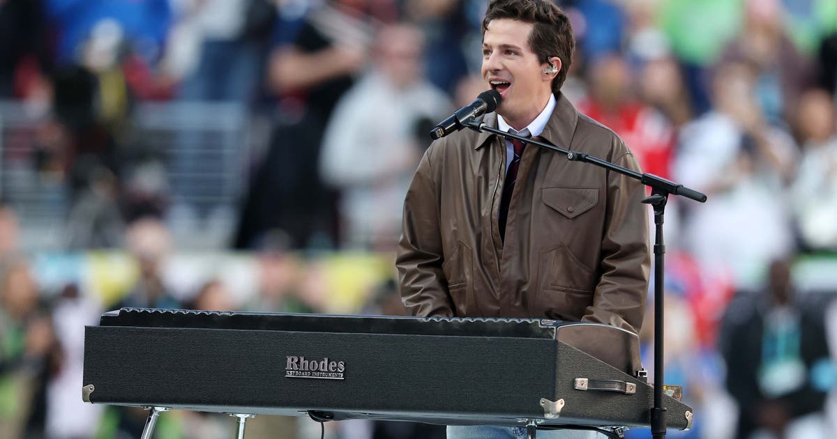 Charlie Puth performs Super Bowl national anthem